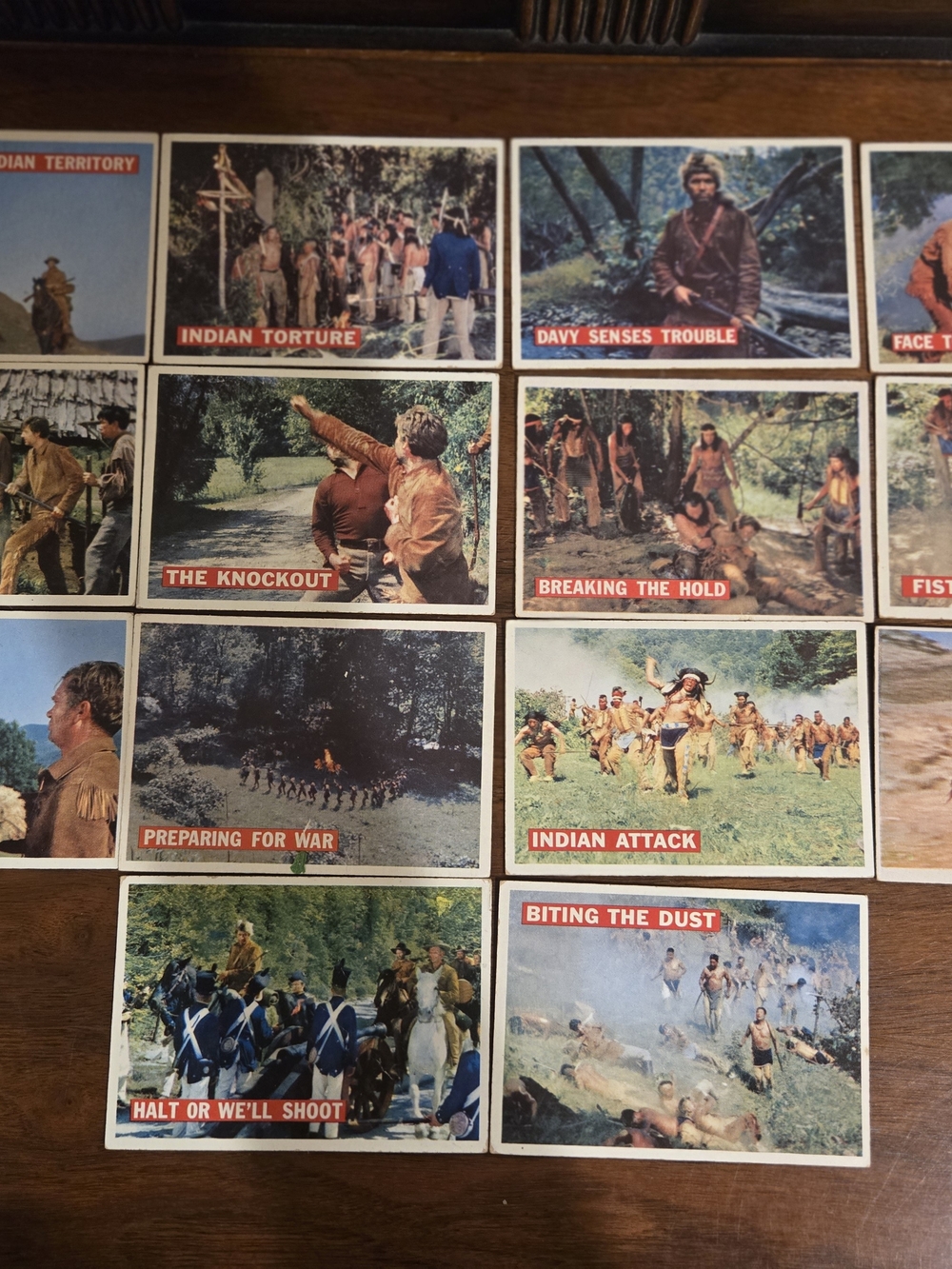 1957 Topps Davy Crockey Lot Of 14 Different Cards